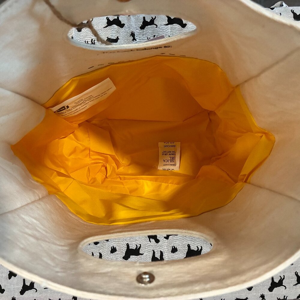 Organic cotton "Doggy Bag" small tote. - Picture 5 of 6